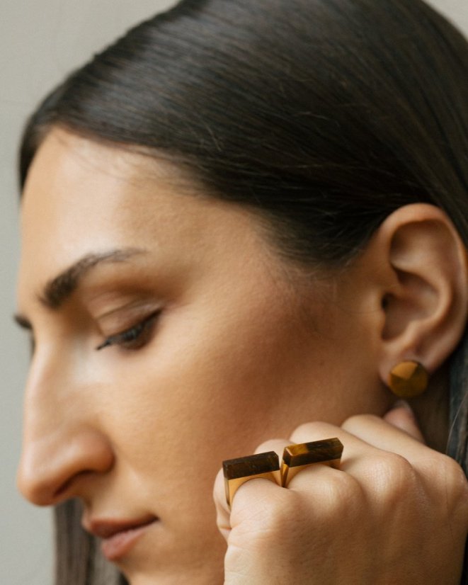Prsten SPLIT TIGER EYE | METAFORMI