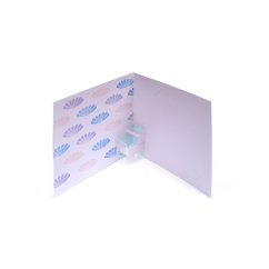 Baby birthday greeting card | STROLLER pink | PORIGAMI
