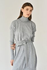 Dress THEIA turtleneck grey | MIK - Jana Mikešová