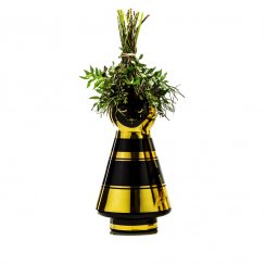 Váza, Nádoba ILLA/ONA | ručně malovaná zlatem | LLEV