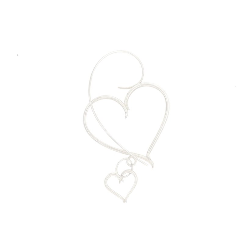 Earrings HEART EARCUFF with a hook | MARKÉTA KRATOCHVÍLOVÁ