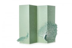 Greeting card PEACOCK | PORIGAMI