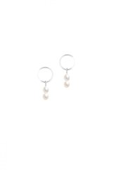 Náušnice DOUBLE PEARL HOOPS B | KARLA JEWELRY STUDIO
