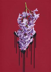 Print RECEPTIVE SYRINGE purple | JEAN-CLAUDE ETEGNOT