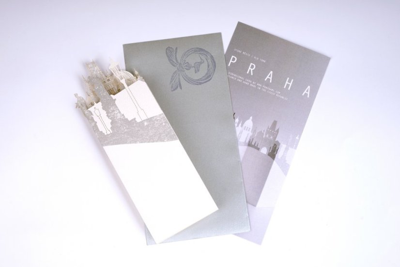 Greeting card | PRAGUE OLD TOWN | PORIGAMI