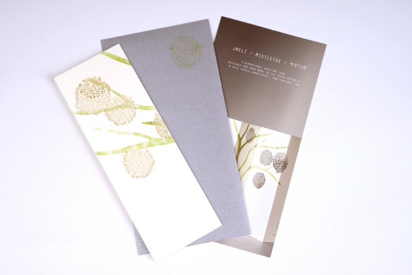 Papírové přání JMELÍ | PORIGAMI