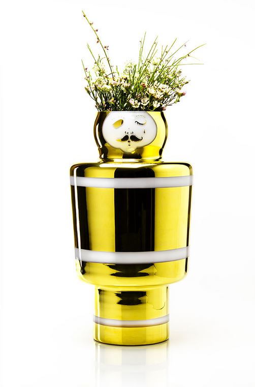 Vessel Vase ILLE/HE | hand painted in gold | LLEV