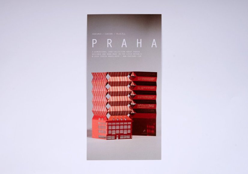 Greeting card | PRAGUE CUBISM | PORIGAMI