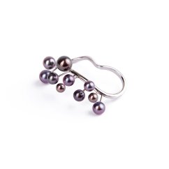 Ring double ARONIA black pearls | NOMIO