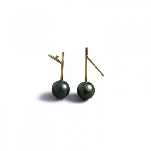 Earrings BLACK PEARLS | NOMIO