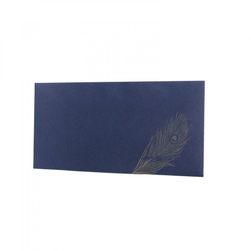 Greeting card BLUE PEACOCK | PORIGAMI