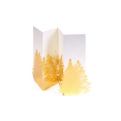 Papírové přání NOČNÍ LES SVĚTLÝ | PORIGAMI