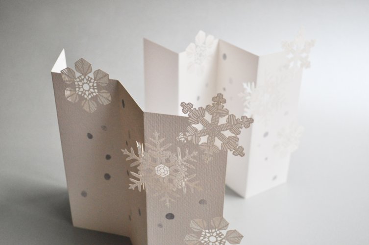 Greeting card SNOWFLAKES | PORIGAMI