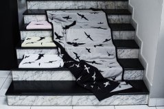 Plaid BIRDS Blanket 02 180x80 | COCKEREL