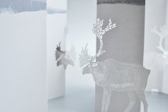 Greeting card REINDEER | PORIGAMI