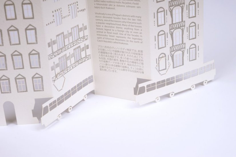 Greeting card | PRAGUE VINOHRADY | PORIGAMI