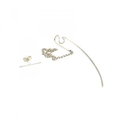 Náušnice SIGNATURE COLLECTION dlouhé asymetrické s řetízkem | ANINA JEWELLERY