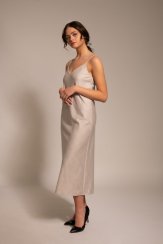 Světlé vlněné šaty na ramínka | TAM ARA