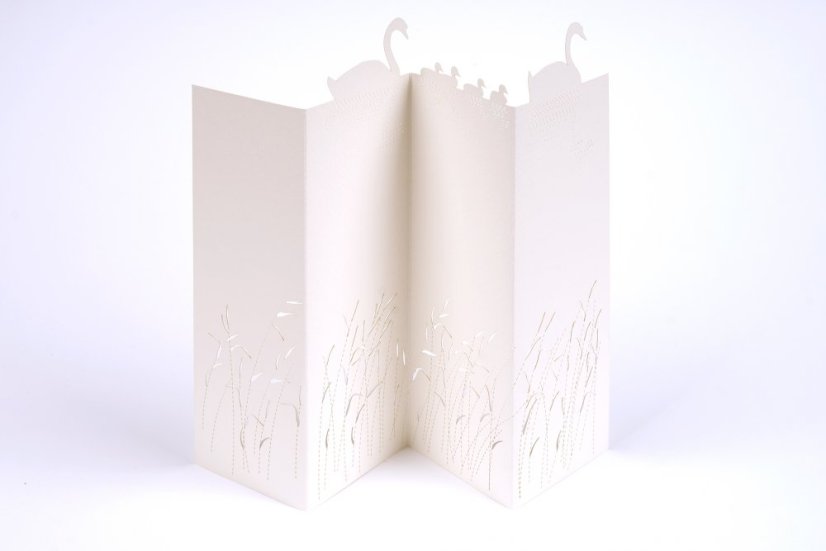 Greeting card  SWAN | PORIGAMI