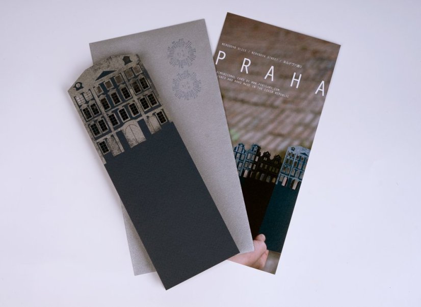 Greeting card | PRAGUE NERUDOVA STREET | PORIGAMI