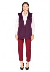 Wool purple vest | TAM ARA