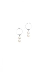 Earrings DOUBLE PEARL HOOPS B | KARLA JEWELRY STUDIO