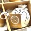 Christmas ornament white with deer decor