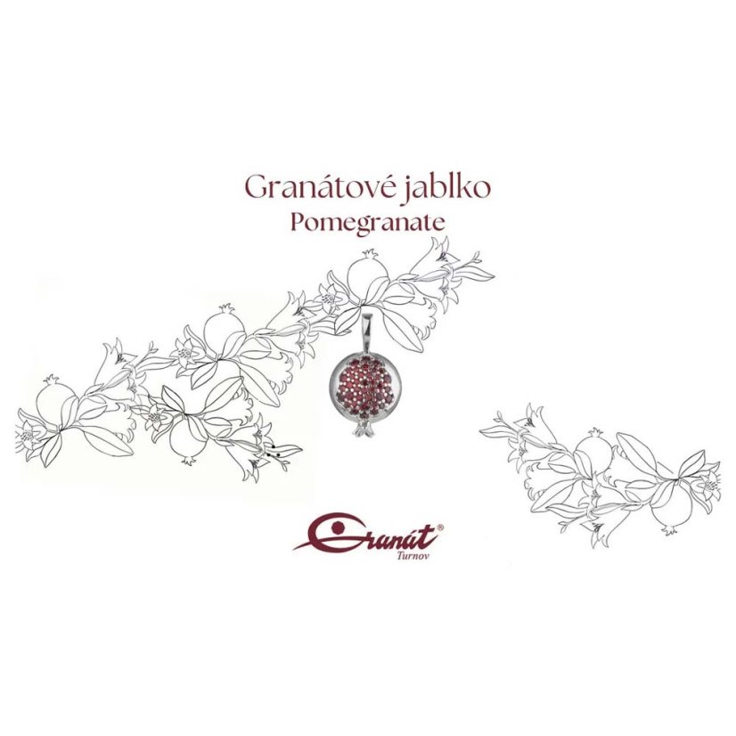 Přívěsek Granátové jablko | GRANÁT