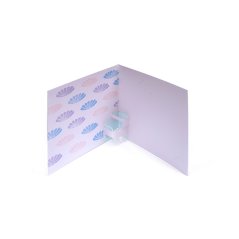 Baby birthday greeting card | STROLLER pink | PORIGAMI