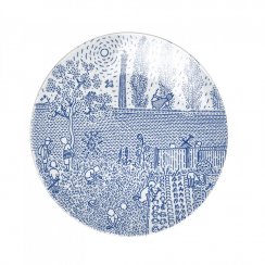 Plate shallow blue POOR SET | M. BAČÁK