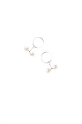 Náušnice DOUBLE PEARL HOOPS | KARLA JEWELRY STUDIO