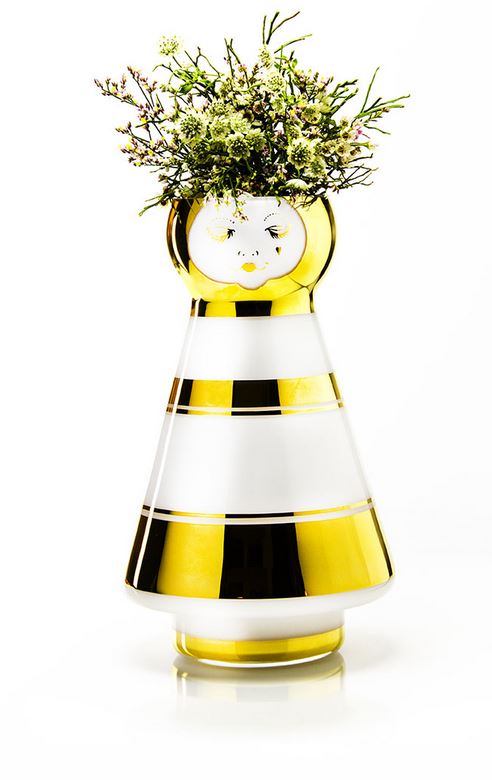 Vessel Vase ILLA/SHE | hand painted in gold | LLEV