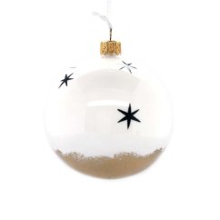 Christmas ornament white with deer decor