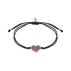 Náramek Shamballa srdce | GRANÁT