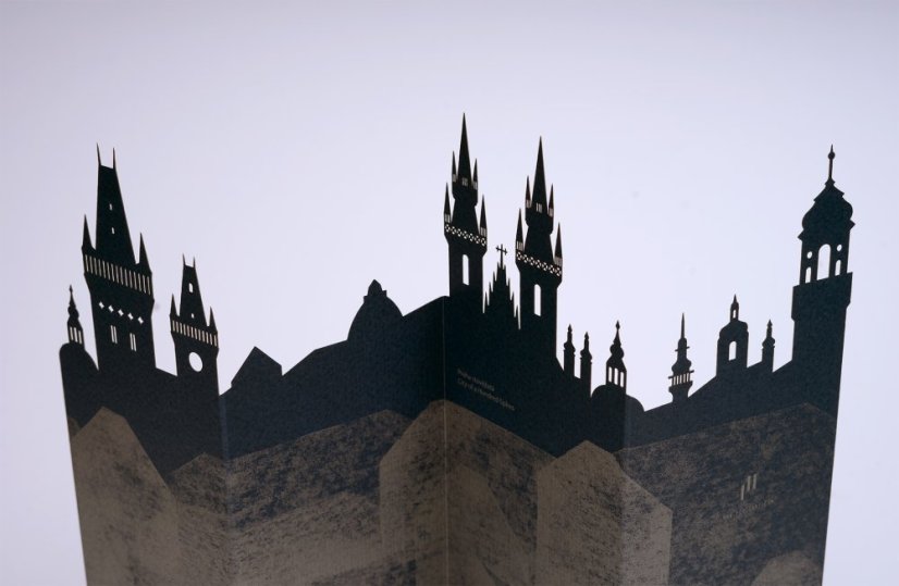 Greeting card | PRAGUE HUNDRED SPIRES | PORIGAMI