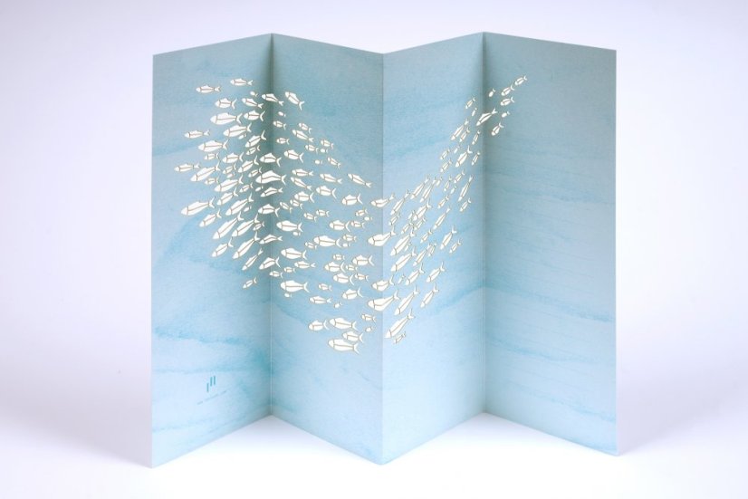 Greeting card SARDINES | PORIGAMI