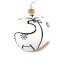 Christmas ornament white with deer decor