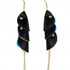 Earrings MOONOOLA small with chain | JANA ROLLO