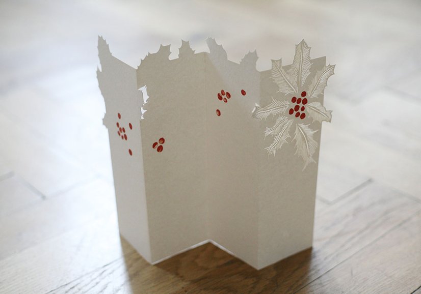 Greeting card HOLLY | PORIGAMI