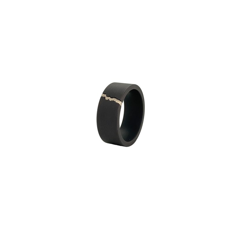 Ring CRACKLE WITH WHITE GOLD FILLING | PATRICK MALOTKI