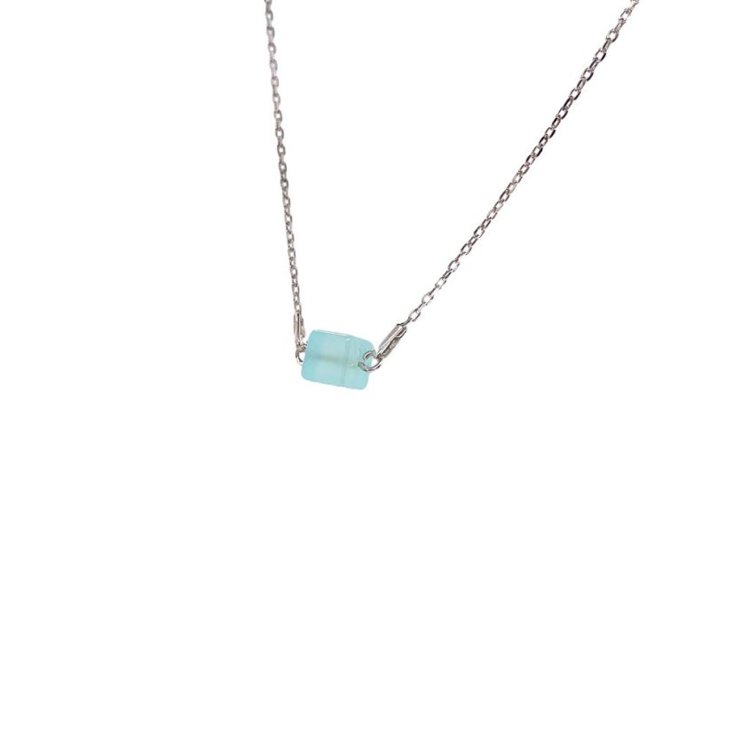 Náhrdelník CUBE AQUAMARINE | METAFORMI