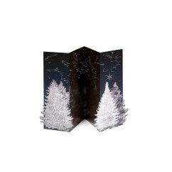 Greeting card DARK NIGHT FOREST | PORIGAMI