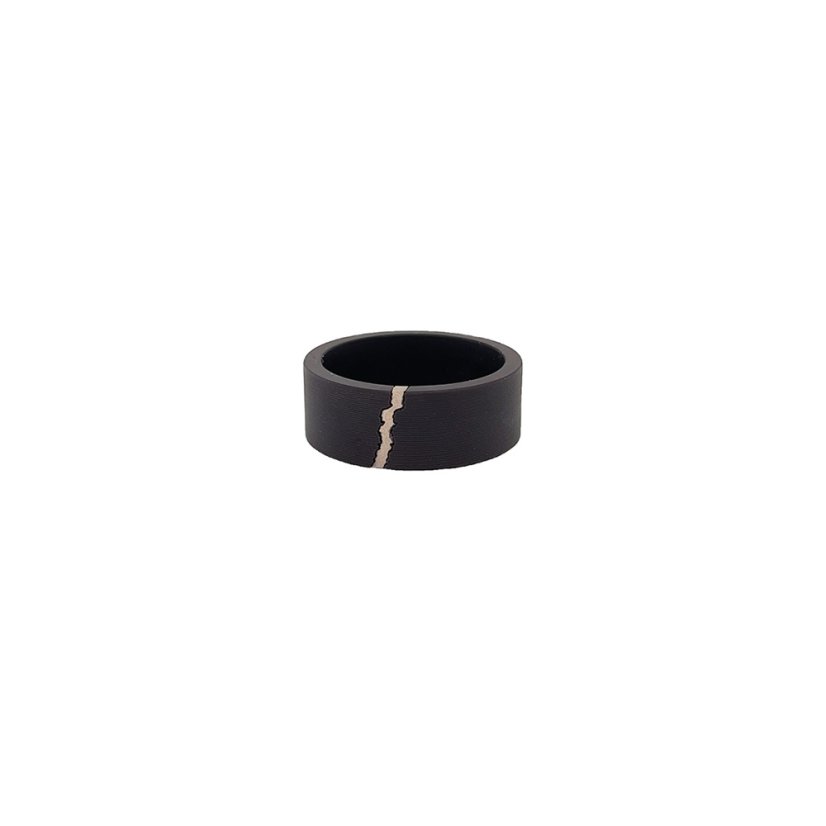 Ring CRACKLE WITH WHITE GOLD FILLING | PATRICK MALOTKI
