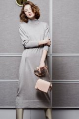 Maxi dress with turtleneck | COCKEREL