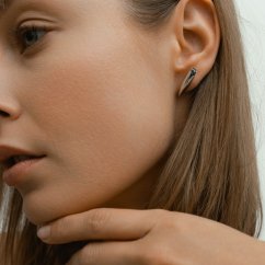 Náušnice RAW GEMSTONE lesklé | ADÉLA SCHICKER