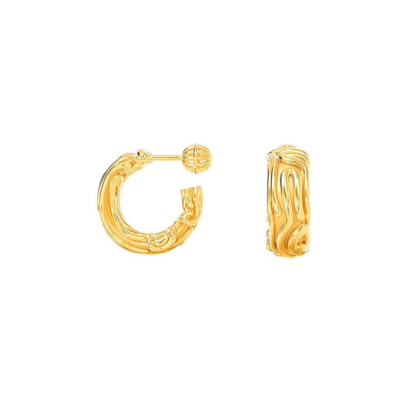 Earrings NACRE BRAIN CORAL HOOPS | ANTONIE LECHER