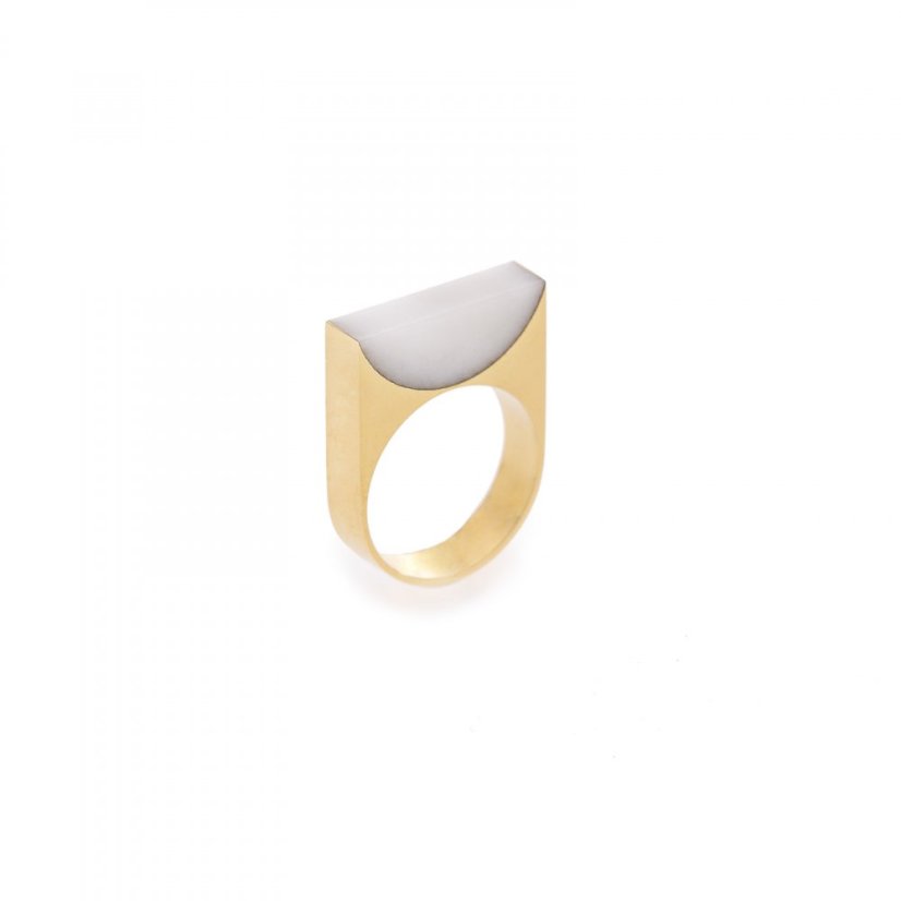 Ring Adamantine Bianco | METAFORMI