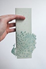 Greeting card PEACOCK | PORIGAMI