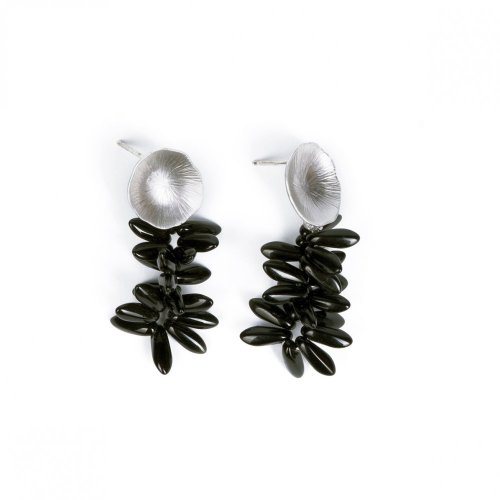 Earrings MULBERRY black tassel | RENATA BACHMANN